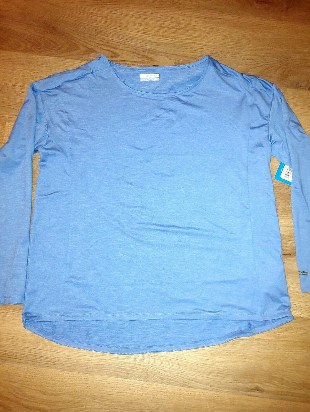 NWT XL Columbia Spring Avenue Blue Women's SOFT Long Sleeve Top Poly Elastane